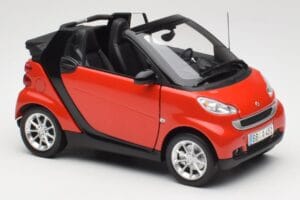 Smart Fortwo W451 Kabrio Czerwony Czarny Minichamps 1:18 150036333 Metal — zdjęcie 6 z 8