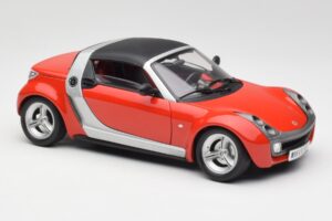 Smart Roadster Czerwony Bburago 1:18 34099 Metal — zdjęcie 6 z 8