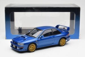 Subaru Impreza 22B Upgraded Version Niebieski Z Złotymi Felgami AUTOart 1:18 78602 Metal — zdjęcie 8 z 8