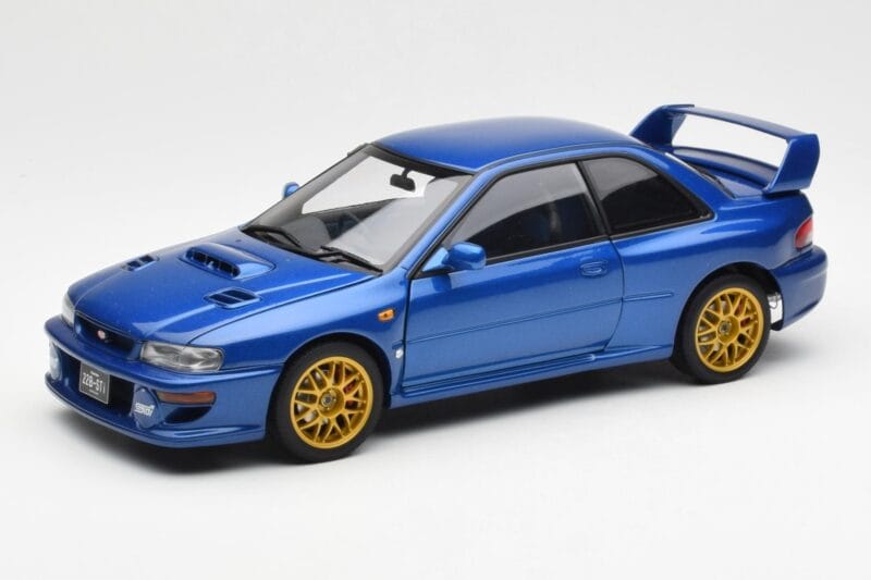 Subaru Impreza 22B Upgraded Version Niebieski Z Złotymi Felgami AUTOart 1:18 78602 Metal