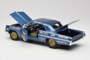Pontiac Catalina Super Duty Super Stock #655 Niebieski 1962 Auto World 1:18 AW201/06 Metal — zdjęcie 5 z 8