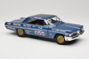 Pontiac Catalina Super Duty Super Stock #655 Niebieski 1962 Auto World 1:18 AW201/06 Metal — zdjęcie 6 z 8
