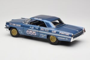 Pontiac Catalina Super Duty Super Stock #655 Niebieski 1962 Auto World 1:18 AW201/06 Metal — zdjęcie 7 z 8