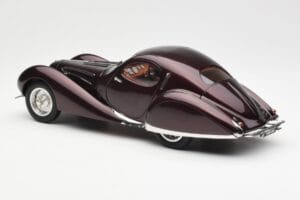 Talbot-Lago T150 C-SS Figoni & Falaschi Teardrop Ciemny Bordowy Metaliczny CMC 1:18 M-179 Metal — zdjęcie 4 z 6