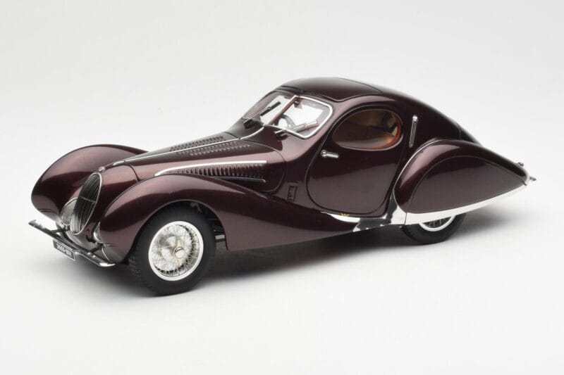 Talbot-Lago T150 C-SS Figoni & Falaschi Teardrop Ciemny Bordowy Metaliczny CMC 1:18 M-179 Metal