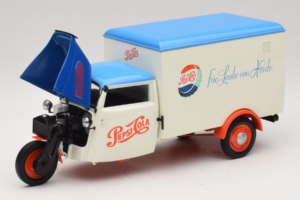 Tempo Dreirad Kastenwagen Pepsi Minichamps 1:18 150099024 Metal — zdjęcie 2 z 8