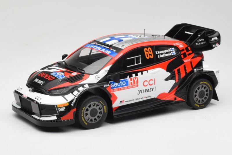 Toyota GR Yaris Rally1 #69 Toyota Gazoo Racing WRT K. Rovanpera / J. Halttunen Rally Finland 2024 IXO 1:18 18RMC218 Metal