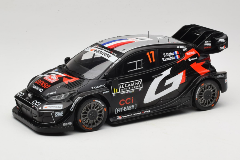 Toyota GR Yaris WRC #17 S. Ogier / V. Landais Rally Monte Carlo Winner 2025 IXO 1:18 18RMC229A Metal