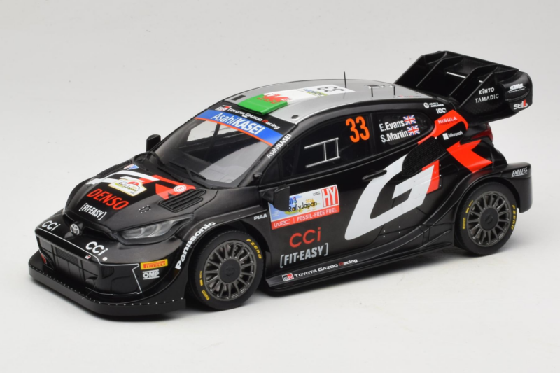 Toyota GR Yaris Rally1 #33 E. Evans / S. Martin Rally Japan Winner 2024 IXO 1:18 18RMC227 Metal