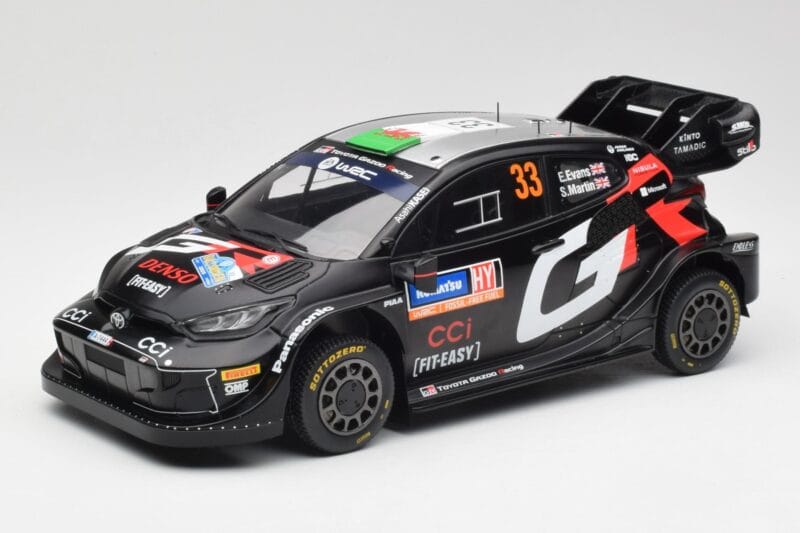 Toyota Yaris Rally1 WRC #33 E. Evans / S. Martin Rally Sweden 2024 IXO 1:18 18RMC200 Metal