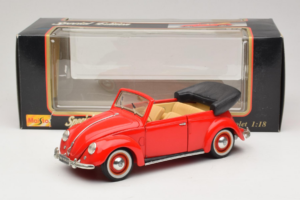 Volkswagen Beetle Kabriolet Czerwony Maisto 1:18 56010 Metal — zdjęcie 8 z 8