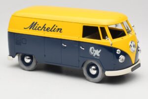 Volkswagen T1 Combi Michelin Czarny & Żółty Solido 1:18 9406 Metal — zdjęcie 6 z 8