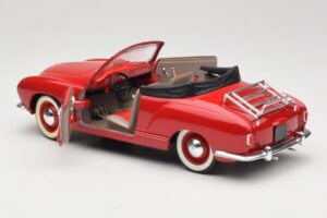 Volkswagen Karmann Ghia Kabriolet Czerwony Solido 1:18 8058 Metal — zdjęcie 7 z 8