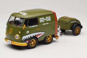 Volkswagen Kool Kombi Army Fighter Green Solido 1:18 S1810901 Metal