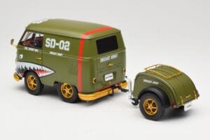 Volkswagen Kool Kombi Army Fighter Green Solido 1:18 S1810901 Metal — zdjęcie 7 z 8