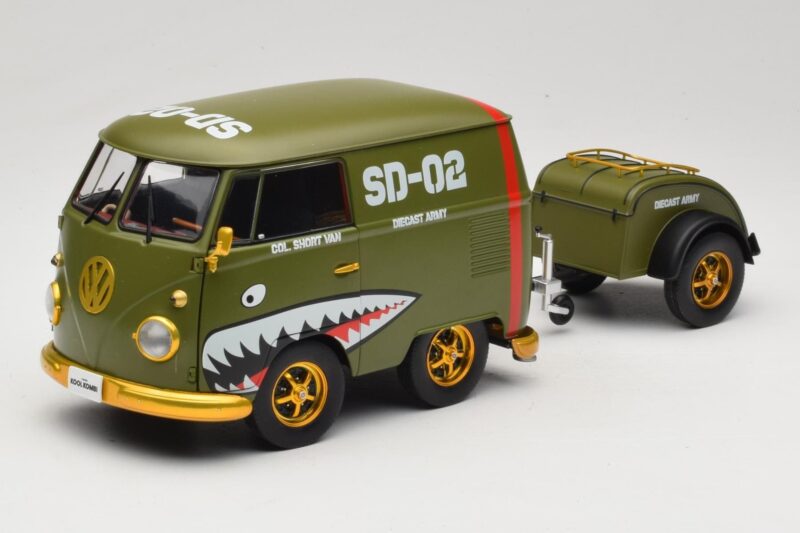 Volkswagen Kool Kombi Army Fighter Green Solido 1:18 S1810901 Metal