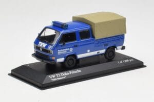 Volkswagen T3 Double Cab Flatbed THW Hannover Minichamps 1:43 400055290 Metal — zdjęcie 2 z 4