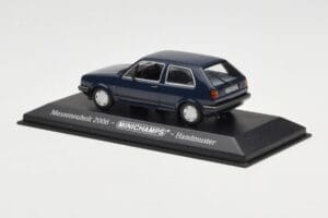 Volkswagen Golf Mk2 Niebieski Egzemplarz Wystawienniczy Minichamps 1:43 GOLFHANDMUSTER Metal — zdjęcie 3 z 4
