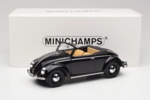 Volkswagen Beetle Type 1 Hebmuller Kabriolet Czarny Minichamps 1:18 107054232 Metal — zdjęcie 6 z 6