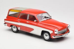 Wartburg 311 Camping Deluxe Czerwony Biały BoS Models 1:18 BOS037 Żywica — zdjęcie 4 z 6