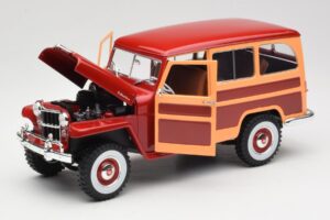 Willys Jeep Station Wagon Czerwony Road Signature 1:18 92858 Metal — zdjęcie 2 z 8