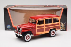 Willys Jeep Station Wagon Czerwony Road Signature 1:18 92858 Metal — zdjęcie 8 z 8