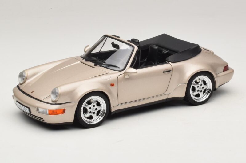 Porsche 911 964 Turbo Look Kabriolet Zermatt Silver Norev 1:18 187140 Metal