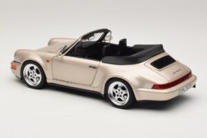 Porsche 911 964 Turbo Look Kabriolet Zermatt Silver Norev 1:18 187140 Metal — zdjęcie 7 z 8
