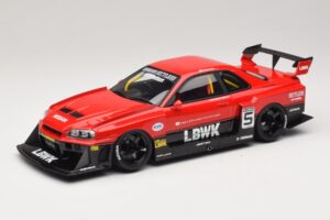Nissan Skyline ER34 LB Super Silhouette Active Red GT Spirit 1:18 Nissan Skyline ER34 LB Super Silhouette Active Red GT Spirit 1:18 GT570 Żywica
