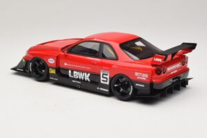 Nissan Skyline ER34 LB Super Silhouette Active Red GT Spirit 1:18 GT570 Żywica — zdjęcie 5 z 6
