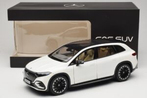 Mercedes EQS SUV X296 Manufaktur Diamond White NZG 1:18 B66960590 Metal — zdjęcie 8 z 8