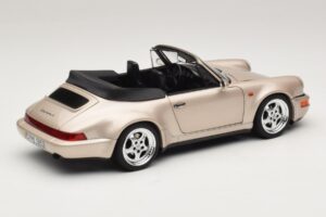 Porsche 911 964 Turbo Look Kabriolet Zermatt Silver Norev 1:18 187140 Metal — zdjęcie 3 z 8
