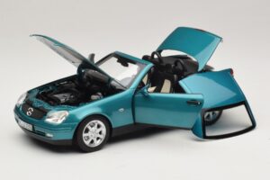Mercedes SLK R170 Vivianite Green Norev 1:18 183021 Metal — zdjęcie 2 z 10