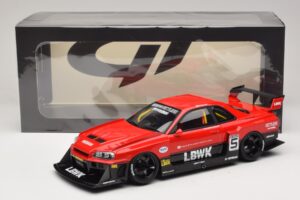 Nissan Skyline ER34 LB Super Silhouette Active Red GT Spirit 1:18 GT570 Żywica — zdjęcie 6 z 6