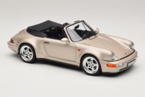 Porsche 911 964 Turbo Look Kabriolet Zermatt Silver Norev 1:18 187140 Metal — zdjęcie 6 z 8