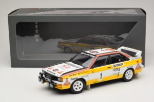 Audi Quattro #1 W. Rohrl / C. Geistdorfer Rally Monte Carlo Winner 1984 Minichamps 1:18 A5-5894 Metal — zdjęcie 6 z 6