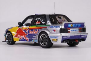 BMW E30 V8 #229 E. Hountondji Red Bull Driftbrothers Drift 2023 Niebieski Otto 1:18 OT486 Żywica — zdjęcie 5 z 5