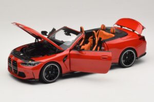 BMW M4 G83 Kabriolet Red Metallic Minichamps 1:18 110021030 Metal — zdjęcie 2 z 8