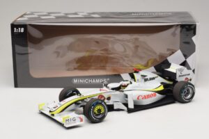 Brawn GP BGP001 #22 J. Button Singapore GP 2009 Minichamps 1:18 180090222 Żywica — zdjęcie 7 z 7