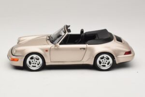Porsche 911 964 Turbo Look Kabriolet Zermatt Silver Norev 1:18 187140 Metal — zdjęcie 4 z 8