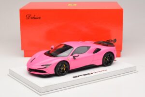 Ferrari SF90 Pack Fiorano Błyszczący Qatar Pink BBR 1:18 RACELINE137 Żywica — zdjęcie 7 z 7