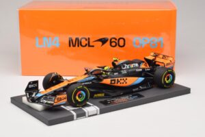 McLaren MCL60 #4 L. Norris 2nd Place Hungarian GP 2023 Minichamps 1:18 537233004 Żywica — zdjęcie 7 z 7