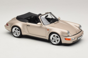 Porsche 911 964 Turbo Look Kabriolet Zermatt Silver Norev 1:18 187140 Metal — zdjęcie 6 z 8