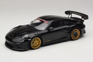 Porsche 911 992 GT3 RS Manthey Racing Czarny ze Złotymi Felgami Minichamps 1:18 MR-911-GT3RS-1804 Metal