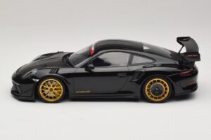 Porsche 911 992 GT3 RS Manthey Racing Czarny ze Złotymi Felgami Minichamps 1:18 MR-911-GT3RS-1804 Metal — zdjęcie 3 z 6