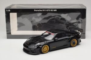 Porsche 911 992 GT3 RS Manthey Racing Czarny ze Złotymi Felgami Minichamps 1:18 MR-911-GT3RS-1804 Metal — zdjęcie 6 z 6