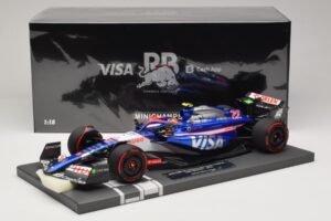 Visa Cash App RB VCARB 01 Y. Tsunoda 2024 Minichamps 1:18 117240122 Żywica — zdjęcie 7 z 7