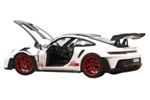 Porsche 911 992 GT3 RS Weissach Package Biały Pyro Red Norev 1:18 187373 Metal — zdjęcie 2 z 3