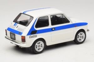 Fiat 126 Castrol Livery Biały Niebieski MCG 1:18 MCG18666 Metal — zdjęcie 2 z 6