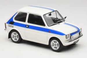 Fiat 126 Castrol Livery Biały Niebieski MCG 1:18 MCG18666 Metal — zdjęcie 4 z 6